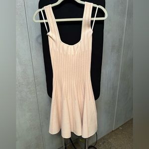 Ronny Kobo Light Pink Knit Strap Skater Dress Size XS